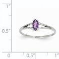 thumbnail image 2 of 14K White Gold Amethyst Birthstone Ring, 2 of 2