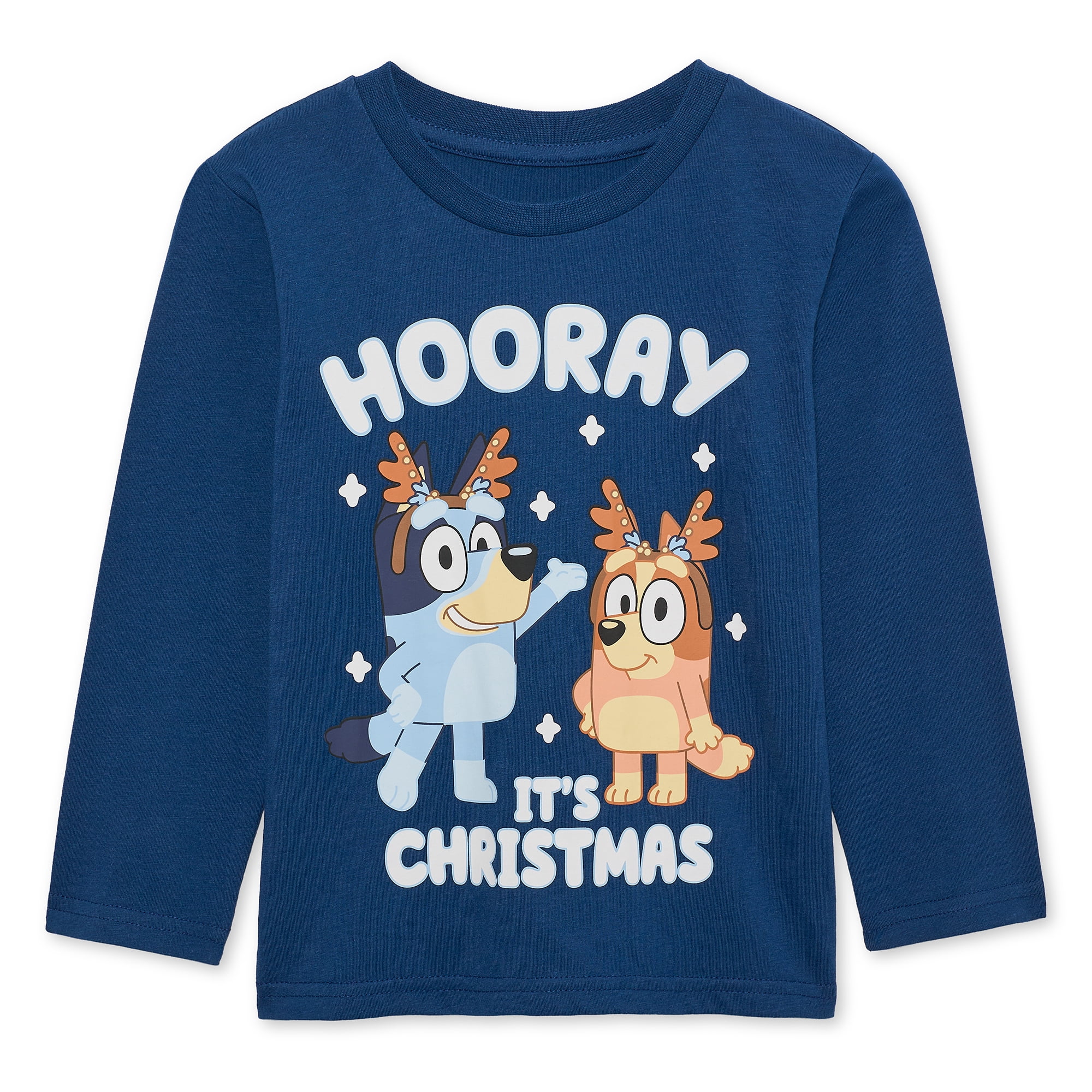 Bluey Toddler Boys' Long-Sleeve Holiday T-Shirt