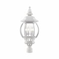 thumbnail image 2 of Livex Lighting 7703-13 Frontenac 4 Light 27 inch Textured White Outdoor Post Top Lantern, 2 of 4