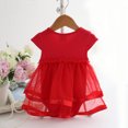 thumbnail image 2 of LEEy-world Vêtements pour Fillettes Robe Patineuse Sans Manches Décontractée pour Enfants Bébés Filles pour École Fête Robes de Princesse, Rouge, 2 of 4
