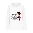 thumbnail image 3 of Hauts à Manches Longues pour Femmes Mode Noël Femme Col Rond T-Shirt à Manches Longues Imprimé Blouse Ample Hauts T-Shirts à Manches Longues pour Femmes T-Shirts d'Été pour Femmes, 3 of 5