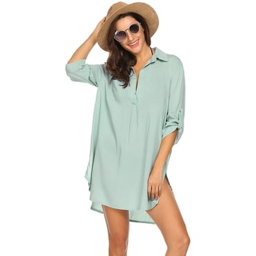 Women's Swimsuit Beach Cover Up Shirt Bikini Beachwear Bathing Suit Beach Dress