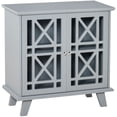 thumbnail image 1 of HOMCOM Storage Cabinet with Fretwork Doors Shelf Modern Sideboard Buffet, 1 of 10