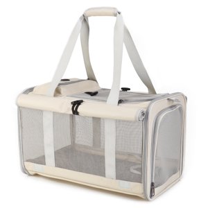 Porte-chats, porte-chat et porte-animaux pliables portatifs pour les petits chats et les chiens avec grand porte-animal respirant ouvert pour le voyage