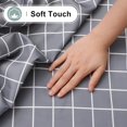 thumbnail image 3 of Rectangle Waterproof Fabric Table Cloth, Plaid Stain Resistant Polyester Tablecloth, Washable Cloth Table Cover for Fall Halloween Decor, Dining Room, Outdoor (60" x 102", Grey), 3 of 6