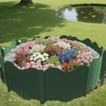 thumbnail image 1 of Nsxcdh Garden Edging Board Set 10pc Plastic Green White Black 6.3x5.5in Modular Easy Install Lawn Flowerbed Border Home Pretty Garden Hose Final Markdowns, 1 of 6