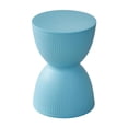 thumbnail image 1 of Lipstore Round Foot Stool Modern Shoe Changing Stool for Nursery Living Room Playroom Bright Blue, 1 of 8