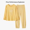 thumbnail image 1 of REDHOTYPE Pyjama Femmes à Manches Longues avec Pantalons Longs Loungewear Doux Pj Set, 1 of 2
