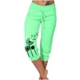 thumbnail image 2 of Achat en Ligne! Georges Pantalons de Randonnée Joggers Femme Mode Cordon Poches Taille Élastique Capris à Imprimé, 2 of 6