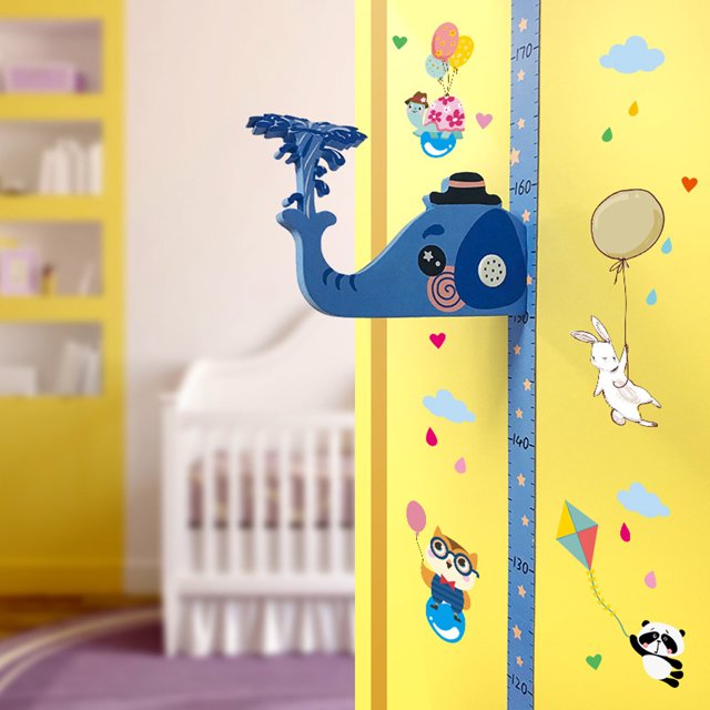 tumgatte Removable Children Height Chart Measure Wall Sticker Decal for Kids Baby Room Summer Savings