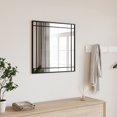 thumbnail image 1 of vidaXL Miroir Mural Noir 60x60 cm Carré en Fer, 1 of 5
