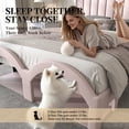 thumbnail image 3 of SIBEDS Bed Frame with Storage Drawers and Galaxy Star Projector PU Upholstered Pink Headboard, Queen, 3 of 9