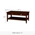 thumbnail image 2 of Leick Laurent Two Drawer Solid Wood Coffee Table in Chocolate Cherry, 2 of 4