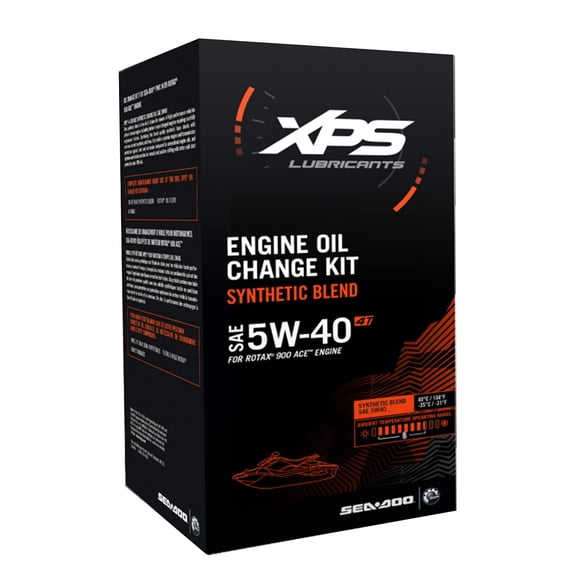 BRP XPS Sea-Doo Spark 4T 5W-40 Full Synthetic Blend Oil Change Kit, 9779485