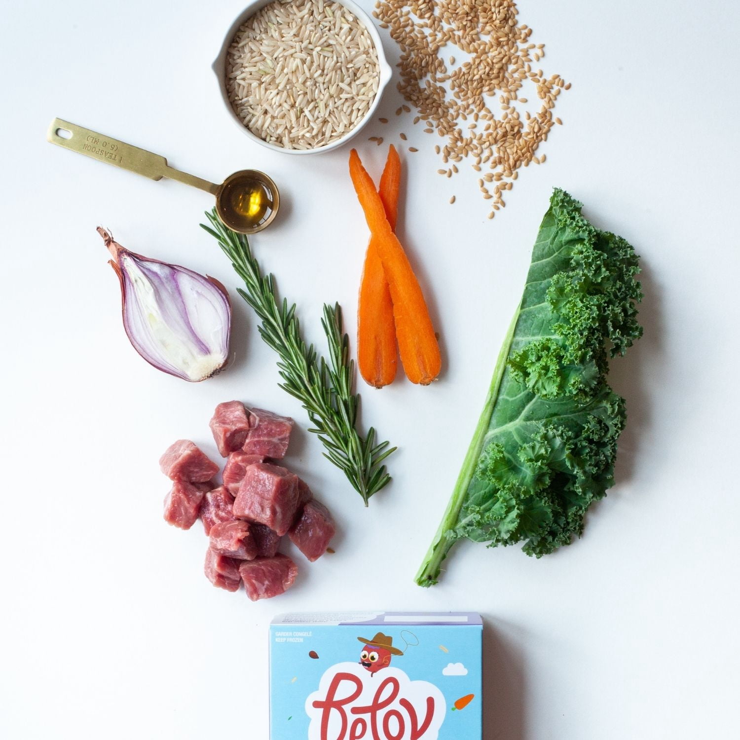 Belov Aliment Bébé Étape 3, Repas Texturé au Bœuf, Surgelé, 9+ Mois, 100 g