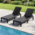 thumbnail image 3 of Costway Lot de 2 Chaises Longues d'Extérieur, Chaise Inclinable à 4 Positions avec Rotin Imperméable, Noir, 3 of 10