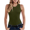 thumbnail image 1 of Timegard Womens Tank Tops Crew Neck Ribbed Slim Sleeveless Basic Tee Shirts Casual Workout Tops Blouse, 1 of 7