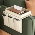 thumbnail image 2 of WRKEKC Clearance 5-Pocket Sofa Armrest Organizer - Bedside Storage Caddy for Remote/Tablet/Books/Magazines, 2 of 8