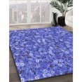 thumbnail image 3 of Ahgly Tapis d'Intérieur Lavable en Machine Carré Transitionnel Bleu Ciel, 3 Pieds Carré, 3 of 7