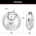 thumbnail image 2 of Master Lock 40DPF Stainless Steel Discus Padlock with Shrouded Shackle, 2 of 5