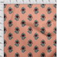 thumbnail image 3 of oneOone Viscose Jersey Fabric Leaves & Floral Block Print Sewing Fabric BTY 60 Inch Wide, 3 of 4