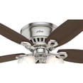 thumbnail image 3 of Hunter Builder 52" Low Profile Ceiling Fan with 3 LED Lights, Brushed Nickel, 3 of 8
