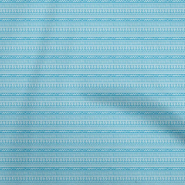 oneOone Rayon Turquoise Blue Fabric Tribal Craft Projects Decor Fabric Printed By The Yard 56 Inch Wide