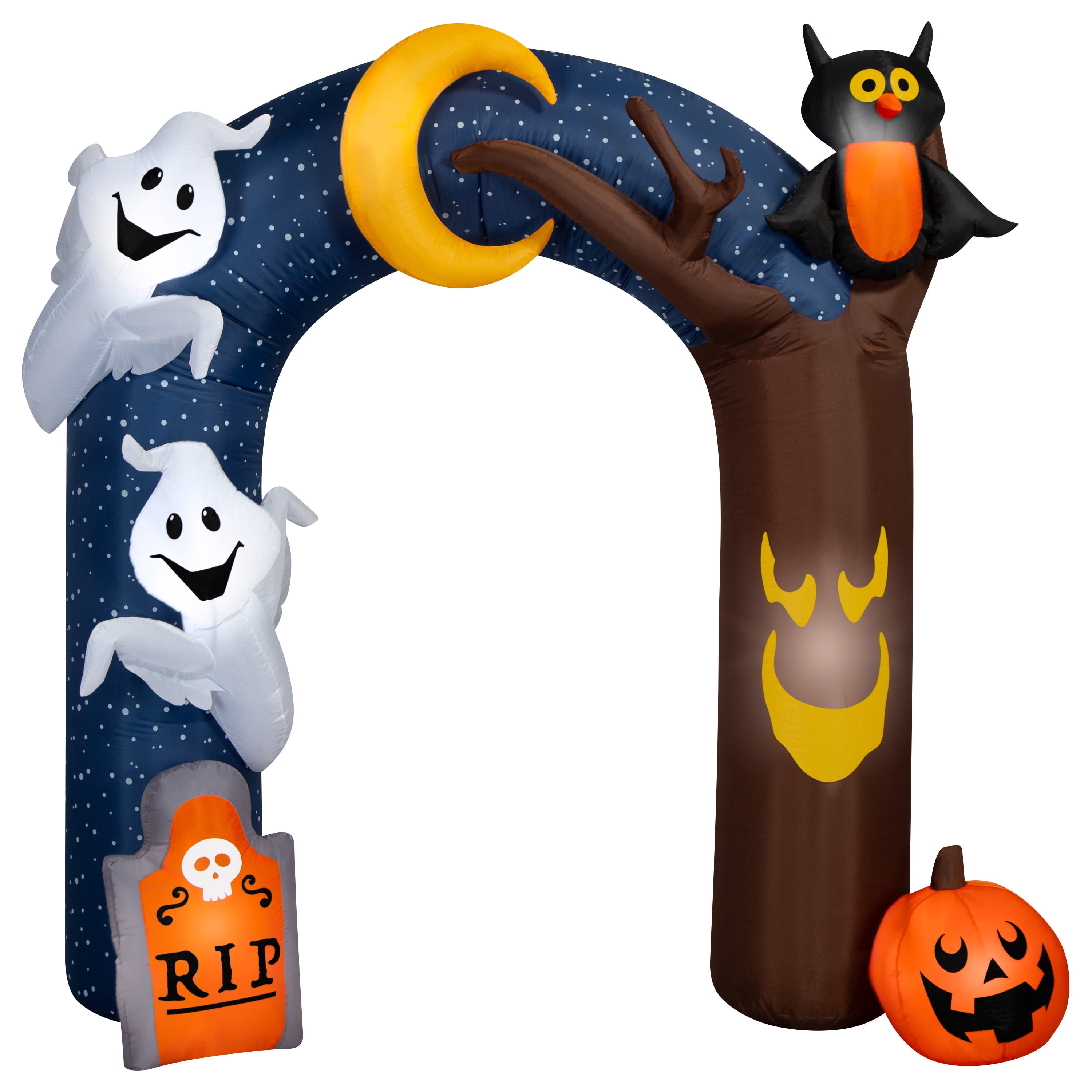 Decoration gonflable lumineuse d'Halloween pour jardin ScÃ¨ne de nuit d'Halloween en arche 89.76 po x 33.46 po x 90.15 po x 5.00 lb