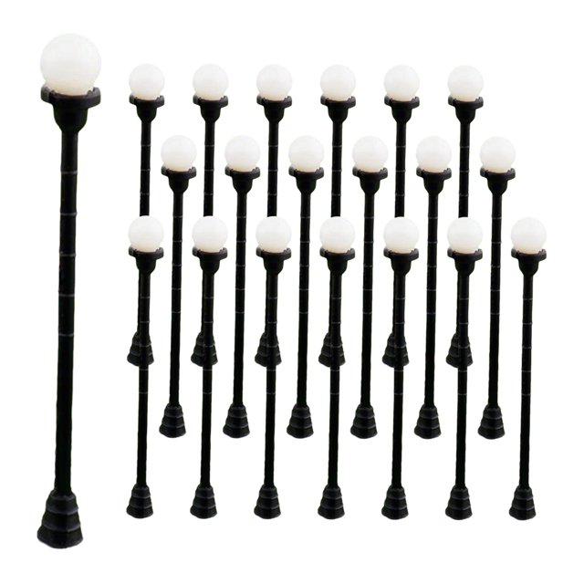 Milaget 20Pcs 1/100 Lanterne de Sentier Extérieur, Micro Paysage Mini Lampadaires C
