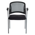 thumbnail image 4 of Pemberly Row Black Mesh Back with Padded Fabric Seat Visitor's Chair with Arms, 4 of 5