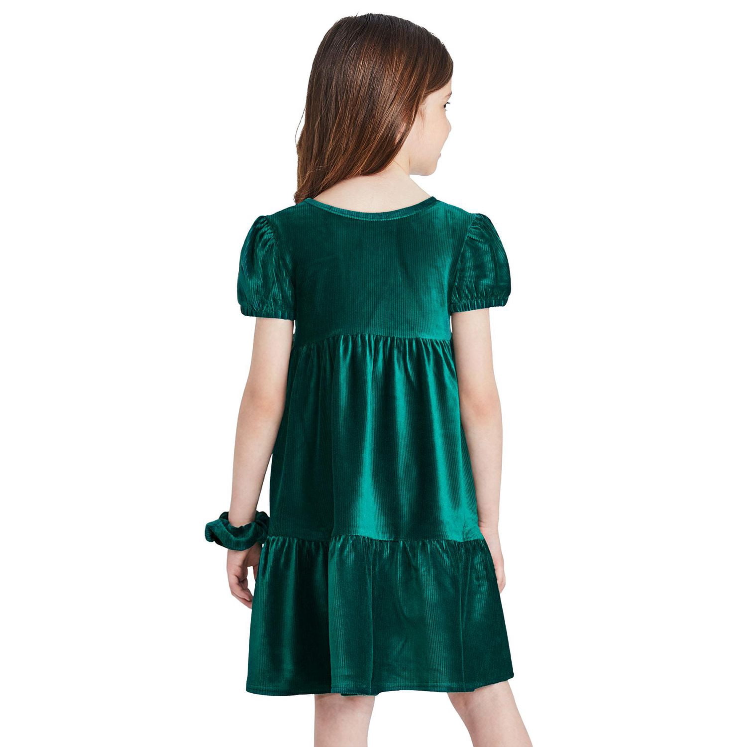 George Girls' Two Piece Tiered Velour Dress Set