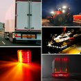 thumbnail image 3 of AMERTEER 2Pcs 12/ 24V LED Trailer Lights Rear Tail Lights Square Tail Stop Indicator Truck Lamp Kit Durable Indicator Stop Light Waterproof Reversing Marker Lights for Truck Trailer Campe, 3 of 11