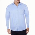 thumbnail image 1 of XDZJLR Chemise Homme Décontractée Business Couleur Unie Col à Revers Manches Longues, 1 of 3