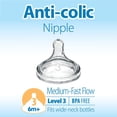 thumbnail image 3 of Dr. Brown's Natural Flow Anti-Colic Options+ Wide-Neck Baby Bottle, 2x11oz Bottles, 3 of 5
