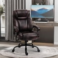 thumbnail image 2 of Vinsetto PU Leather Executive Office Chair with Adjustable Height, Brown, 2 of 10