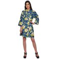 thumbnail image 1 of Moomaya Printed Crossover Robes Bridesmaid Getting Ready Bathrobes For Women, 1 of 5