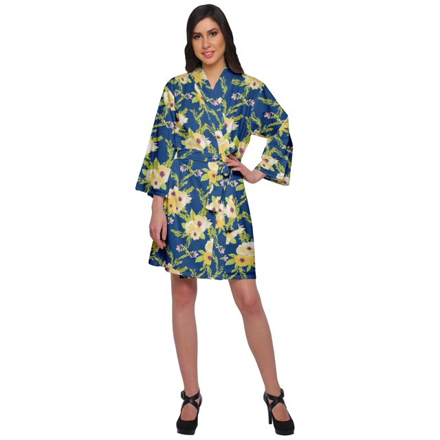 Moomaya Printed Crossover Robes Bridesmaid Getting Ready Bathrobes For Women