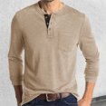 thumbnail image 2 of Stylish Men's Button-Up Long Sleeve T-Shirt for Autumn Casual Wear Comfortable Base Layer for Everyday Use Fashionable Rounded Neck Tee, 2 of 7