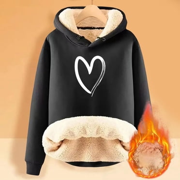 UANWENN Women's Winter Velvet Padded Warm Cardigan Sherbet Hooded Sweatshirt Jacket Long Womens Hoodie Sweatshirt Hooded Tops Womens Zip up Hooded Sweatshirt Sweatshirt Women Trendy Blank Sweatshirts