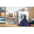 thumbnail image 2 of Ahgly Company Tapis d'Intérieur Lavable en Machine Carré Transitionnel Bleu Nuit, 8 Pieds Carré, 2 of 7