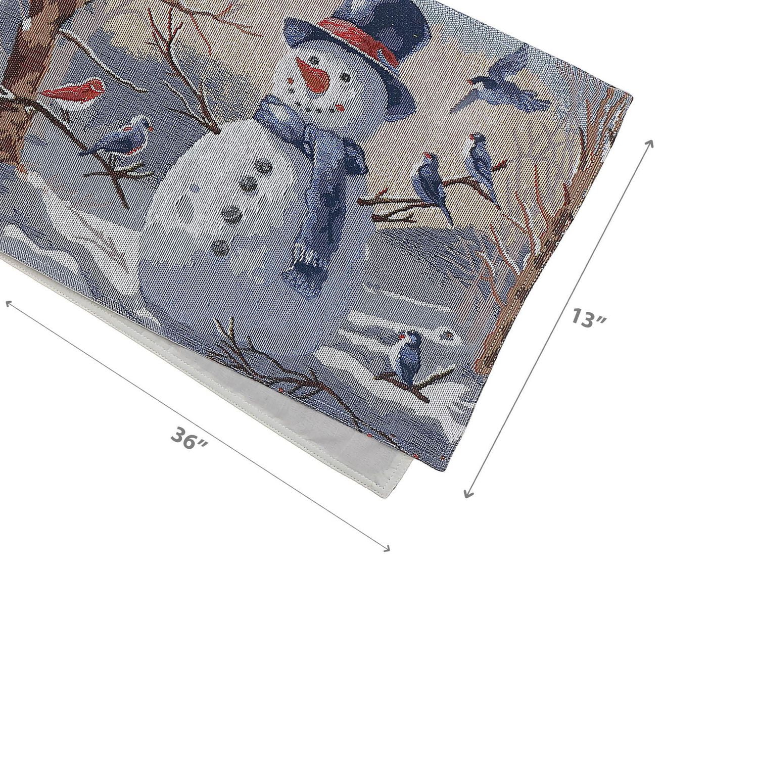 Chemin De Table En Tapisserie Bonhomme De Neige 54"