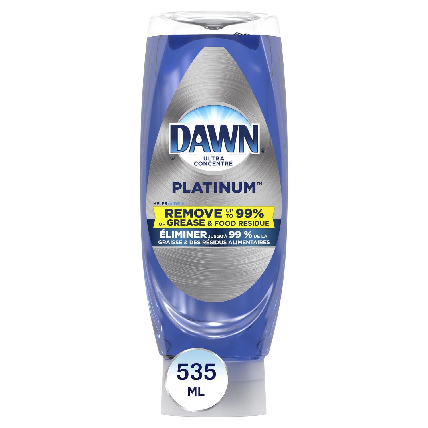 Dawn Platinum EZ-Squeeze Dish Soap, Dishwashing Liquid, Refreshing Rain 535ML