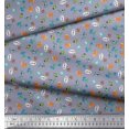 thumbnail image 2 of Soimoi Cotton Duck Fabric Tree,Crab & Fish Ocean Print Sewing Fabric Yard 56 Inch Wide, 2 of 3