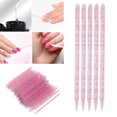 thumbnail image 3 of 100pcs Disposable Nail Cuticle Pusher Double End Sticks Cleaning Tool Suitable for Nail Art Fans, 3 of 8