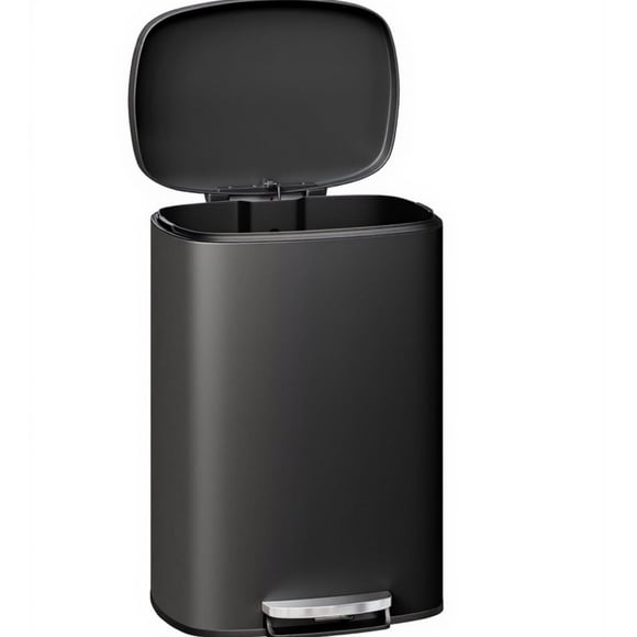 Garvee Poubelle de Cuisine en Acier Inoxydable de 13,2 Gallons avec Couvercle, 1 Seau Intérieur, Noir