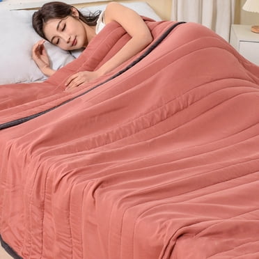 EGNMCR Summer Cooler Quilt For Hot Sleepers And Night Sweats Cooler Comforter Double Sided Cold Effect Blanket Cooler Fiber Ice Blanket For All-Season Lightweight Cold quilt