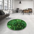 thumbnail image 4 of Ahgly Company Machine Washable Indoor Square Transitional Deep Emerald Green Area Rugs, 8' Square, 4 of 7