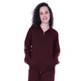 thumbnail image 2 of Moomaya Veste Zippée Unie pour Femmes, Haut de Jogging à Manches Longues avec Poches, 2 of 7