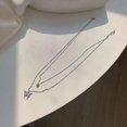thumbnail image 3 of Fortune Collier pour Femmes à Double Couche Pendentif Papillon Chaîne de Clavicule Ras-du-Cou Cadeau, 3 of 9