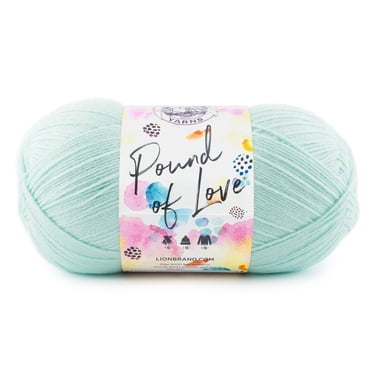 Lion Brand Pound of Love® Yarn Pastel Green Yarn #4 Medium/Worsted Acrylic Yarn, 454g/ 932m, 1CT
